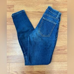 American Apparel Super High Rise Skinny Jeans dark blue wash size 24